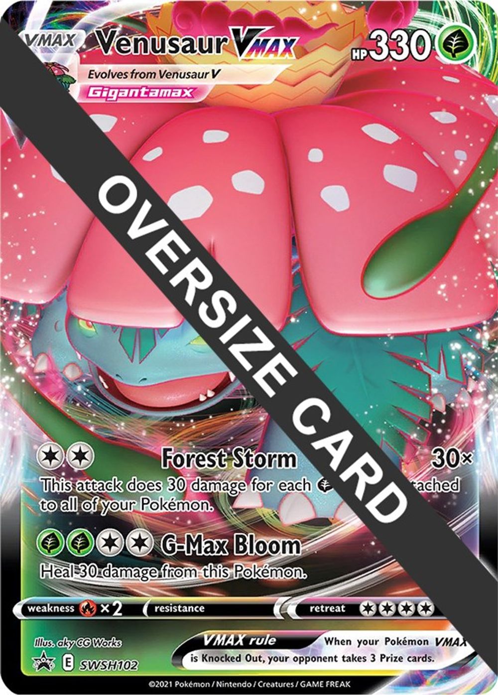 Venusaur VMAX - SWSH102 — Jumbo Cards