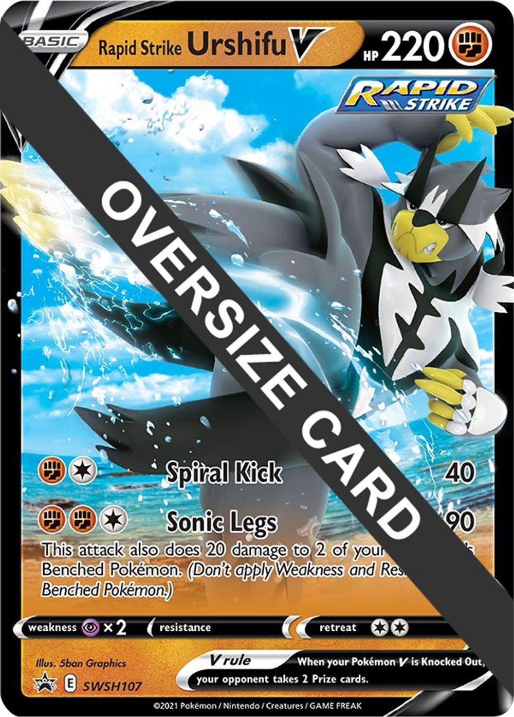 Rapid Strike Urshifu V - SWSH107 — Jumbo Cards