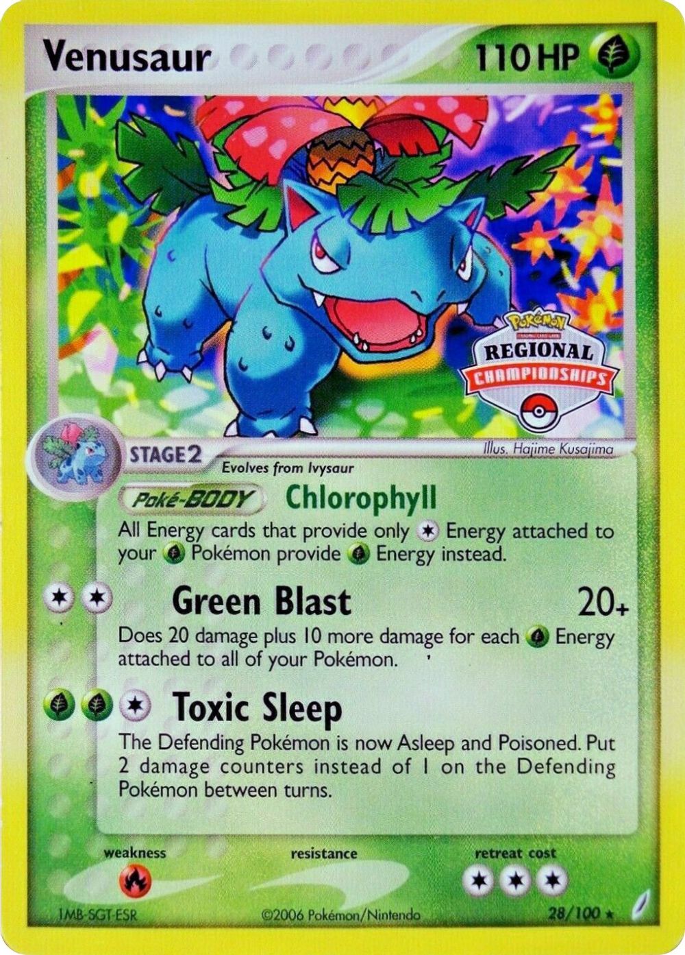 Venusaur - 28/100 (Regional Championships) — League & Championship Cards
