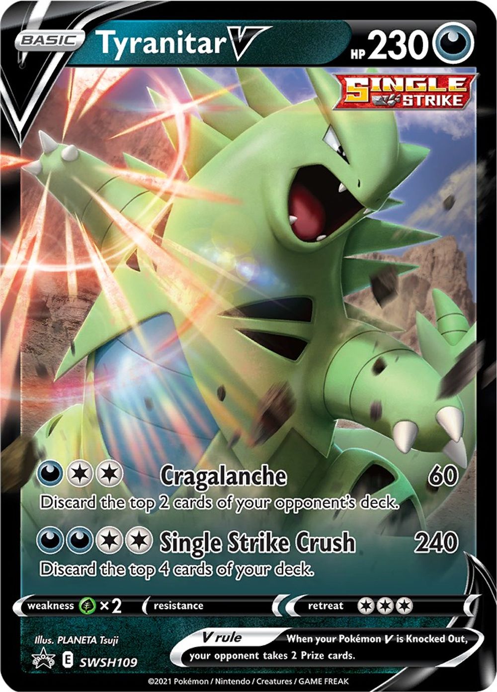 Tyranitar V - SWSH109 — SWSH: Sword & Shield Promo Cards