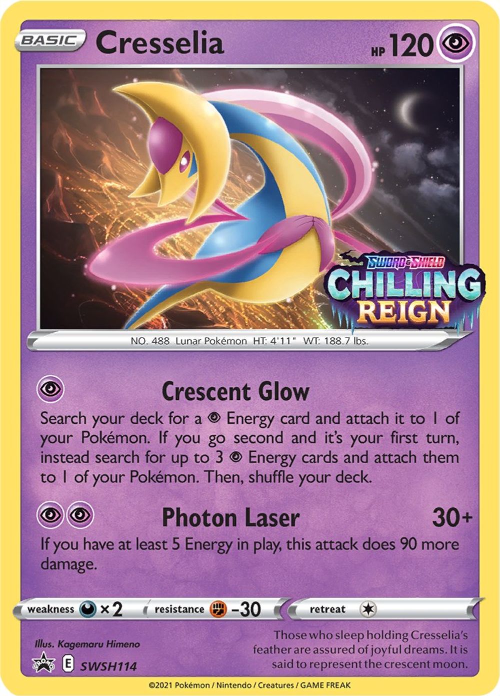 Cresselia - SWSH114 (Prerelease) — SWSH: Sword & Shield Promo Cards