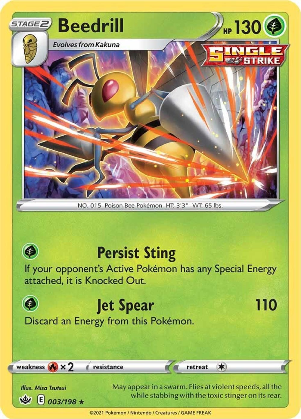 Beedrill — SWSH06: Chilling Reign