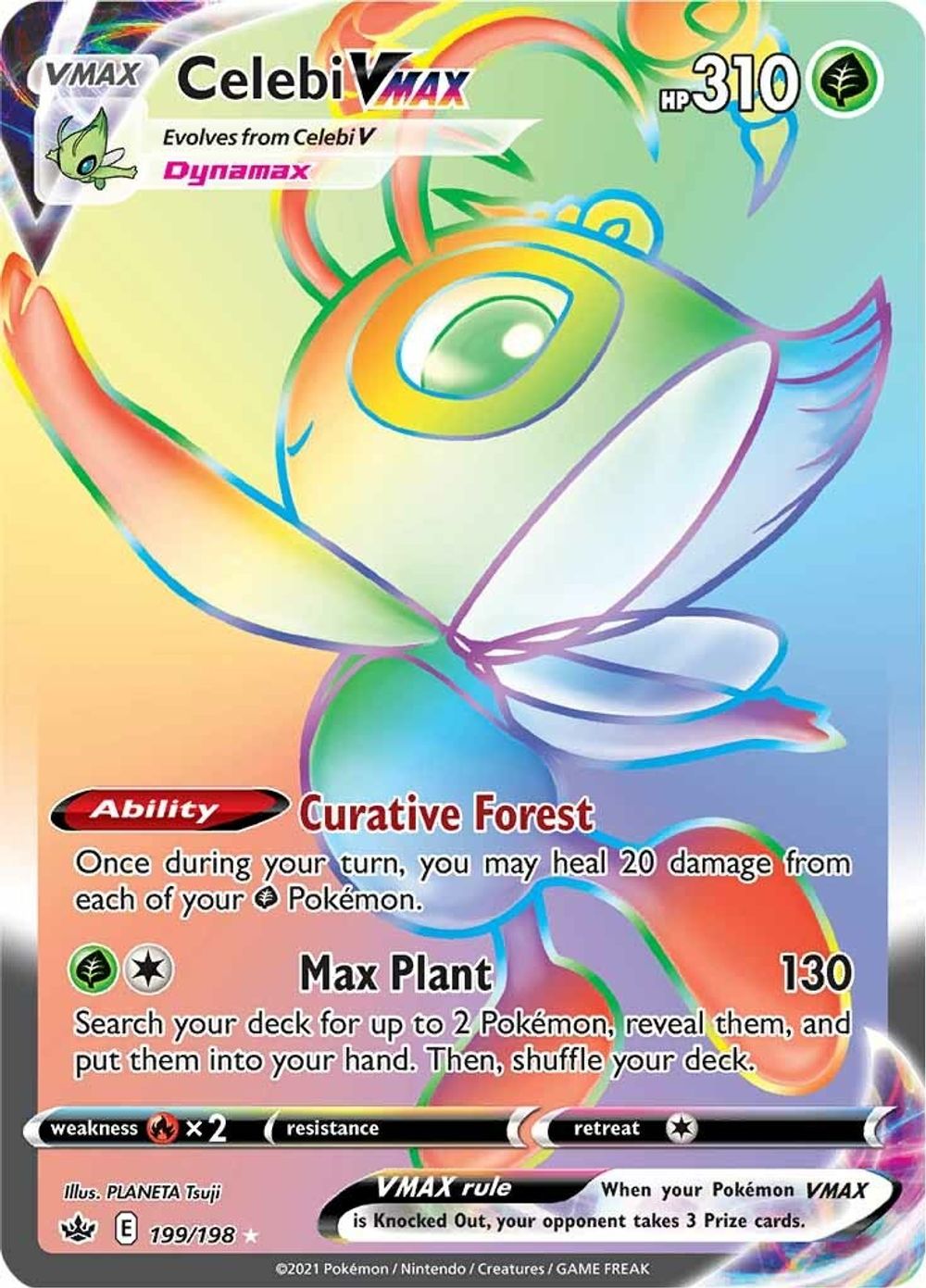 Celebi VMAX (Secret) — SWSH06: Chilling Reign