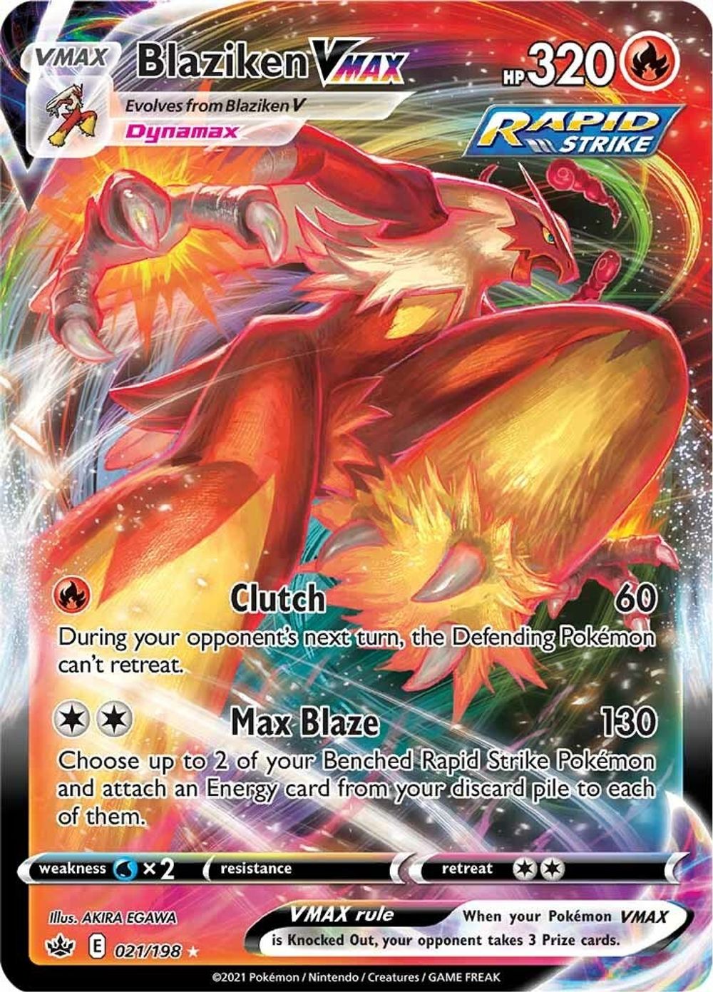 Blaziken VMAX — SWSH06: Chilling Reign