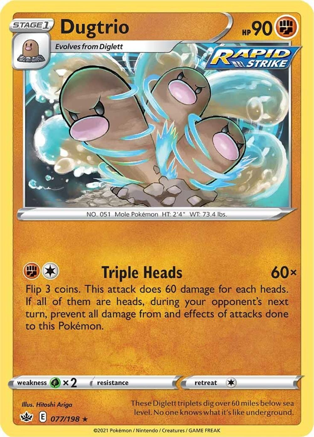 Dugtrio — SWSH06: Chilling Reign