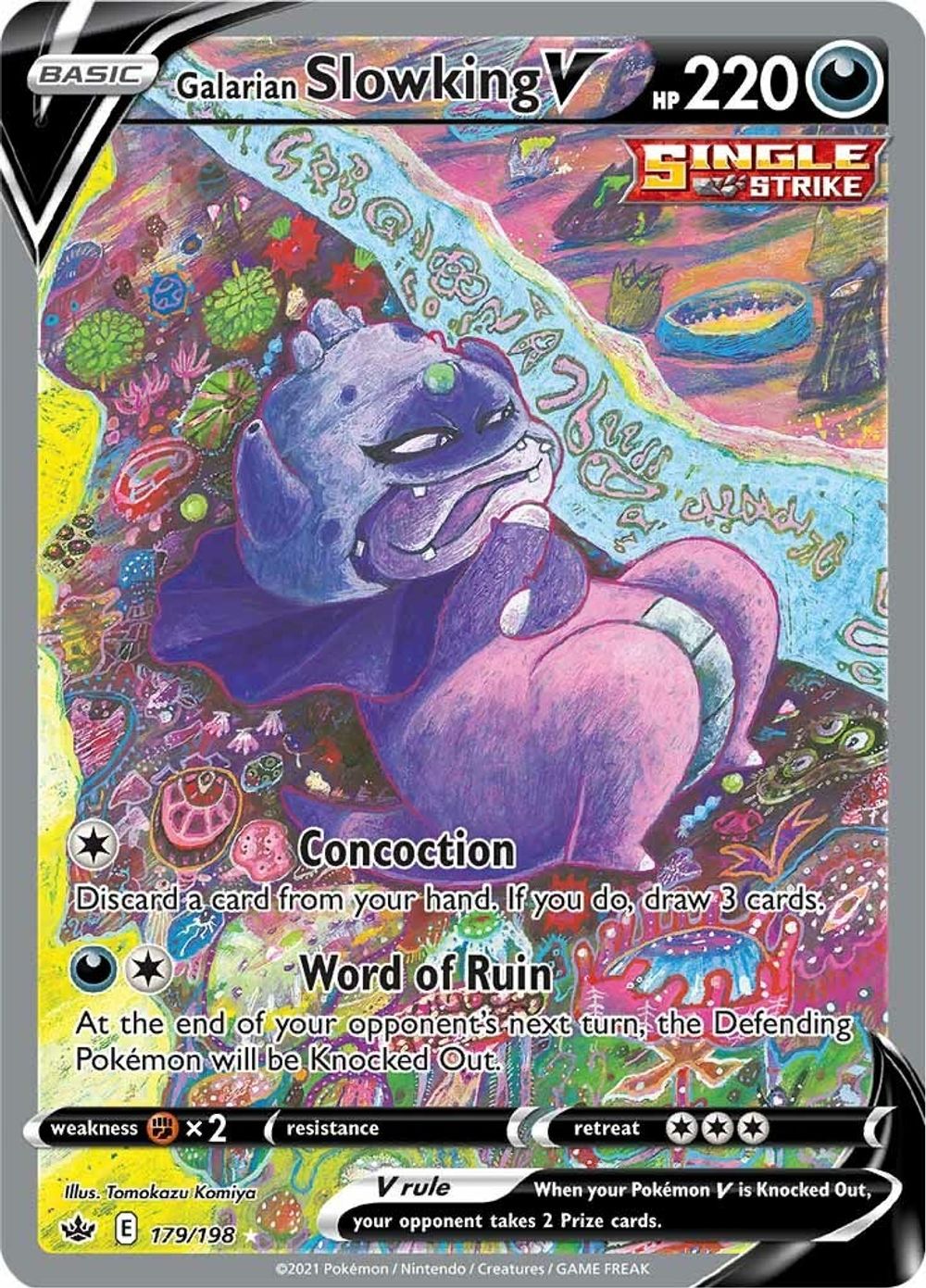 Galarian Slowking V (Alternate Full Art) — SWSH06: Chilling Reign