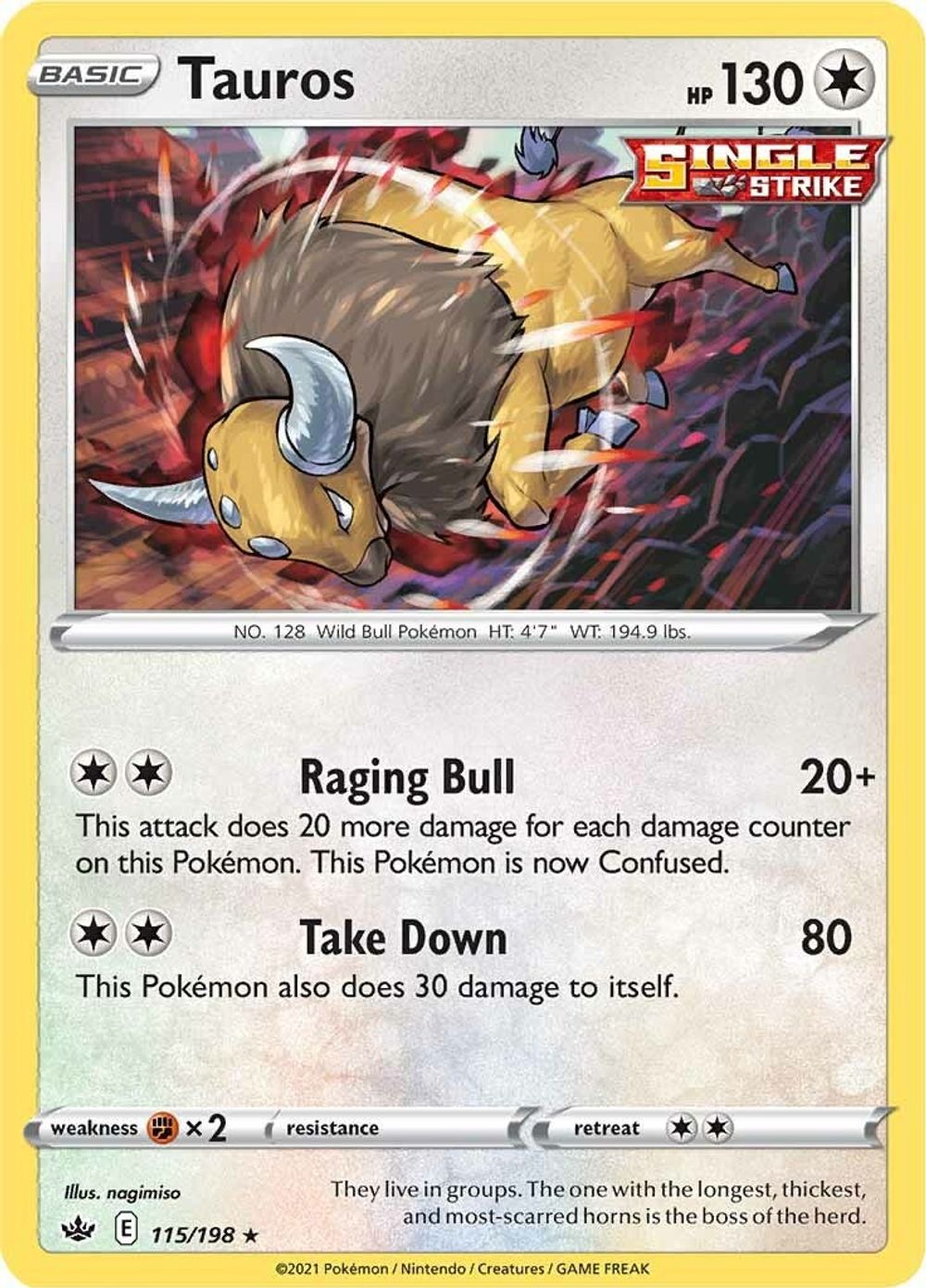 Tauros — SWSH06: Chilling Reign