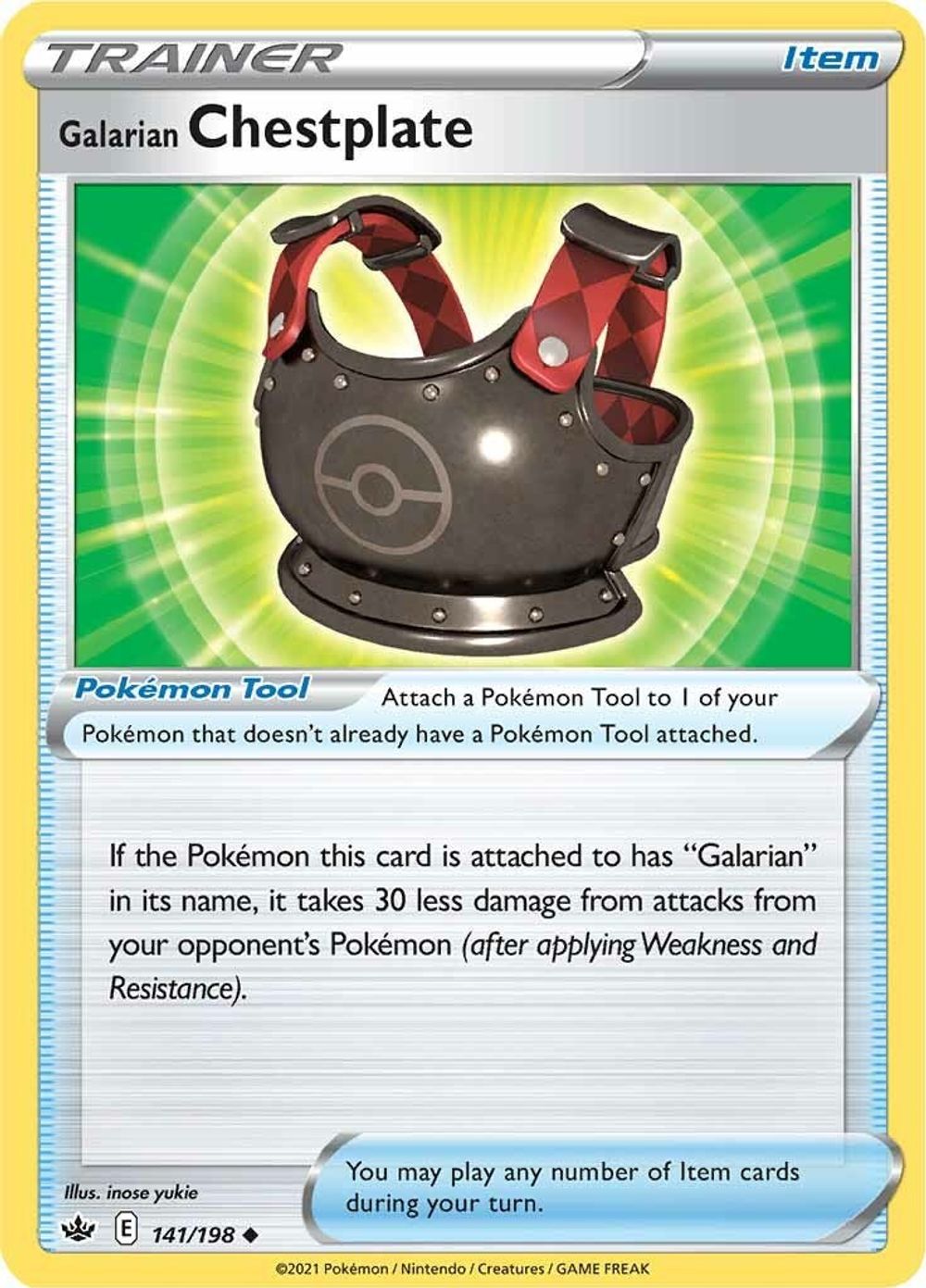 Galarian Chestplate — SWSH06: Chilling Reign