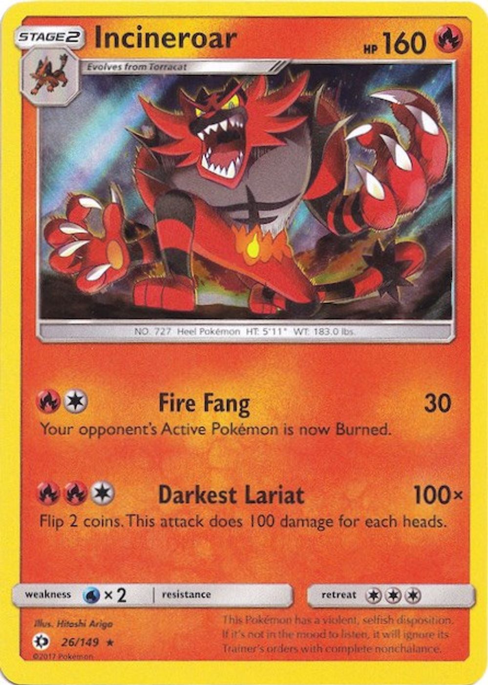 Incineroar - 26/149 (Water Web Holo) — Miscellaneous Cards & Products