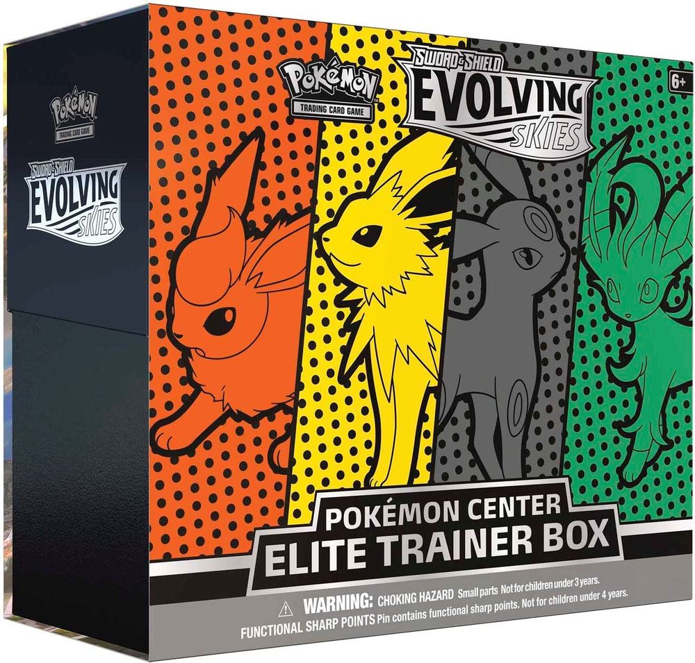 Evolving Skies Pokemon Center Elite Trainer Box [Jolteon/Flareon/Umbreon/Leafeon] (Exclusive) — SWSH07: Evolving Skies