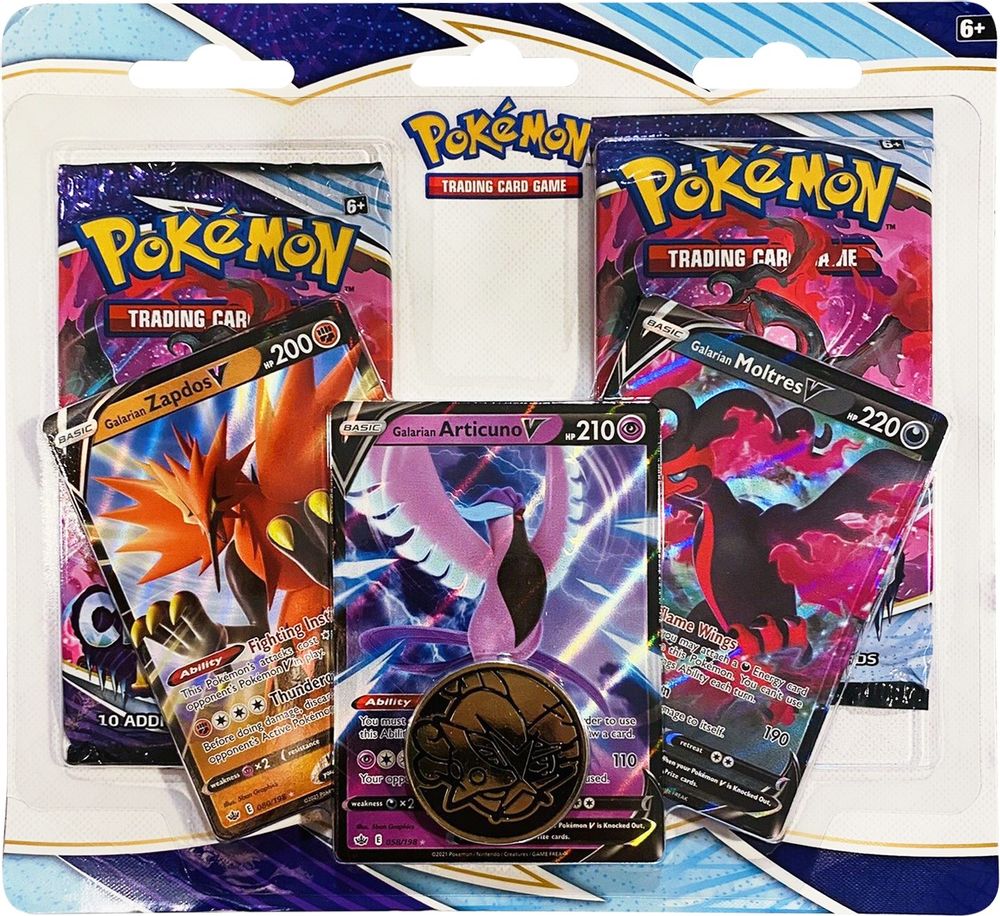 Chilling Reign 2 Pack Blister [Galarian Zapdos V, Articuno V, Moltres V] — SWSH06: Chilling Reign