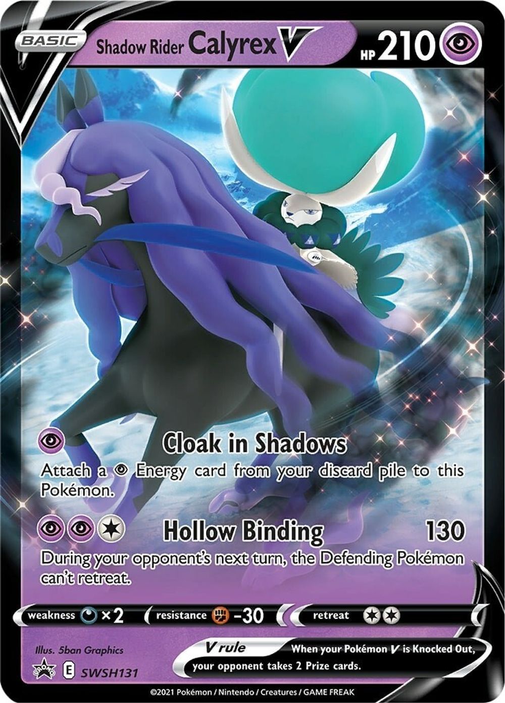 Shadow Rider Calyrex V - SWSH131 — SWSH: Sword & Shield Promo Cards