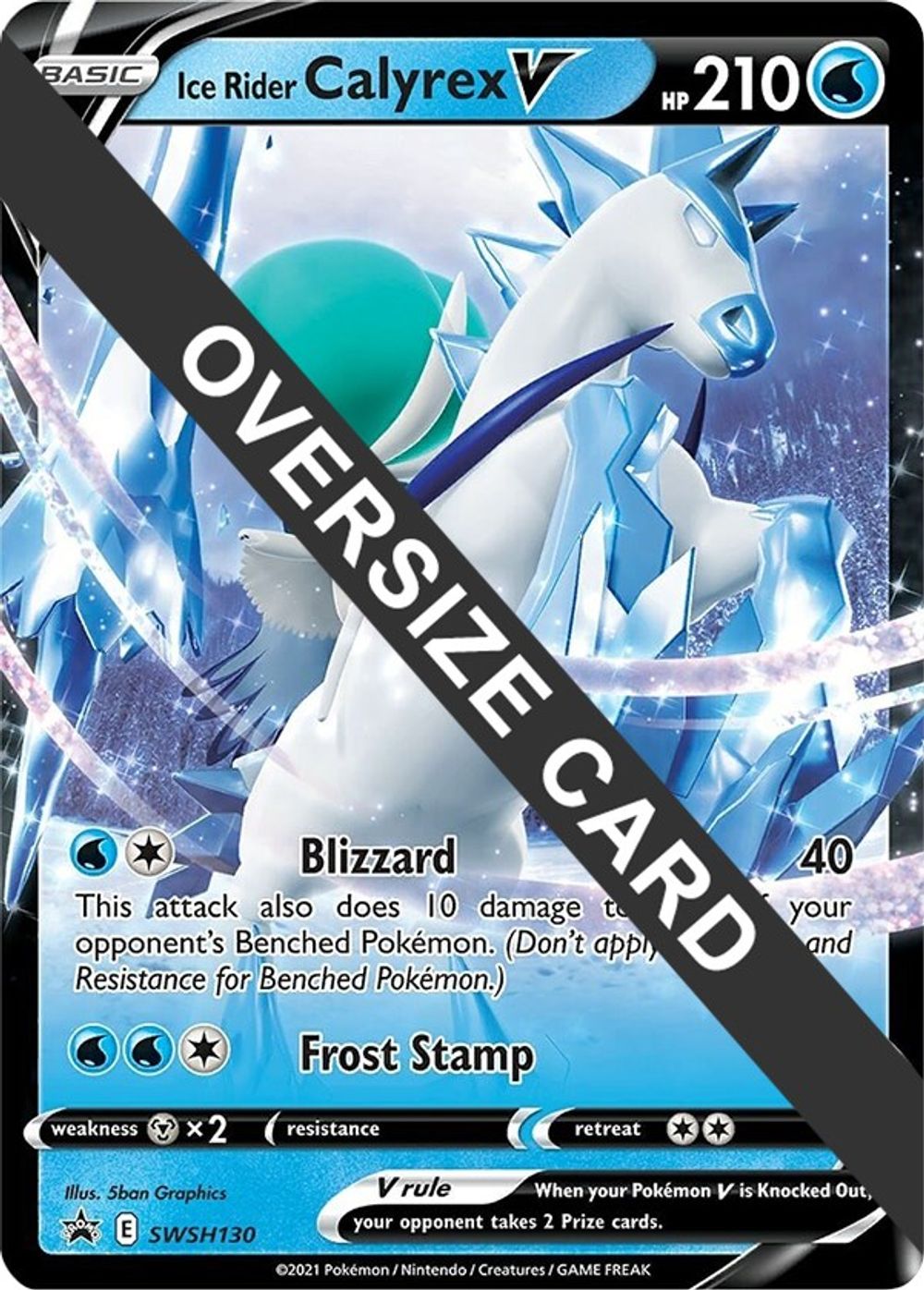 Ice Rider Calyrex V - SWSH130 — Jumbo Cards