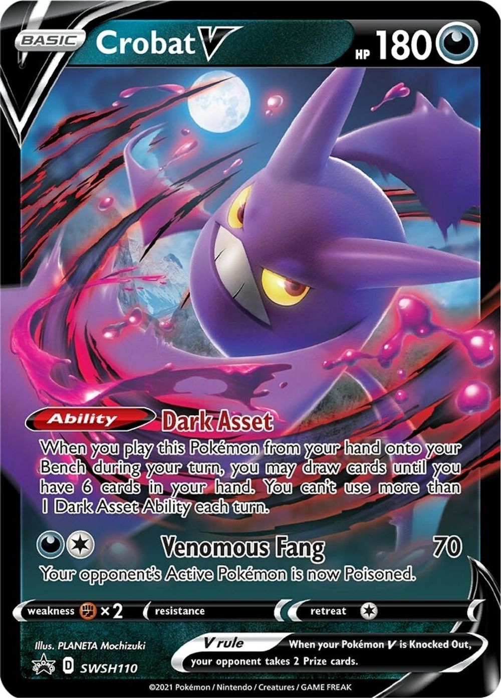 Crobat V - SWSH110 — SWSH: Sword & Shield Promo Cards