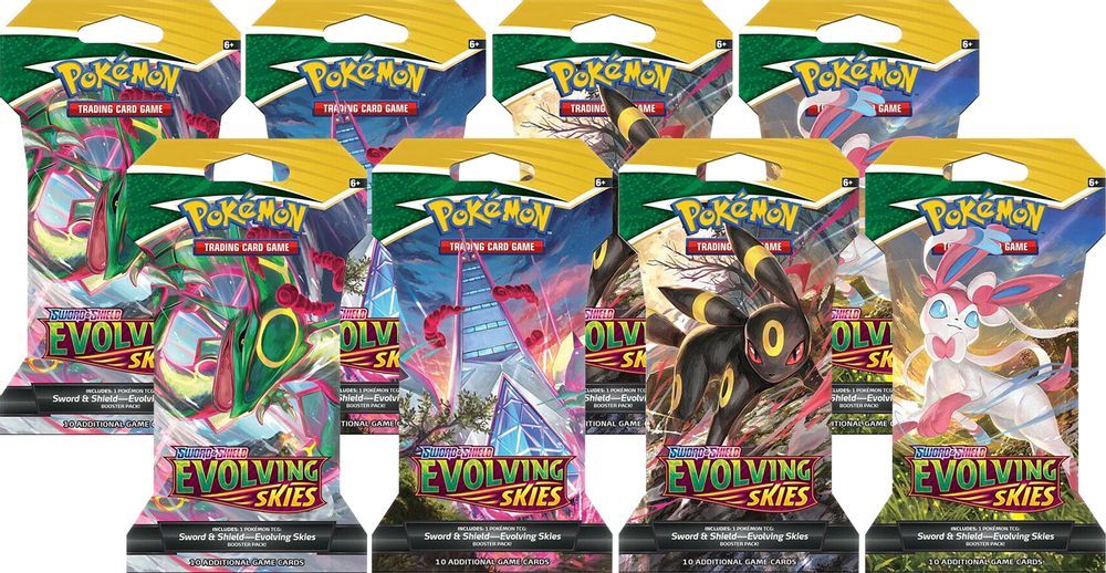 Evolving Skies Sleeved Booster Pack Bundle [Set of 8] — SWSH07: Evolving Skies