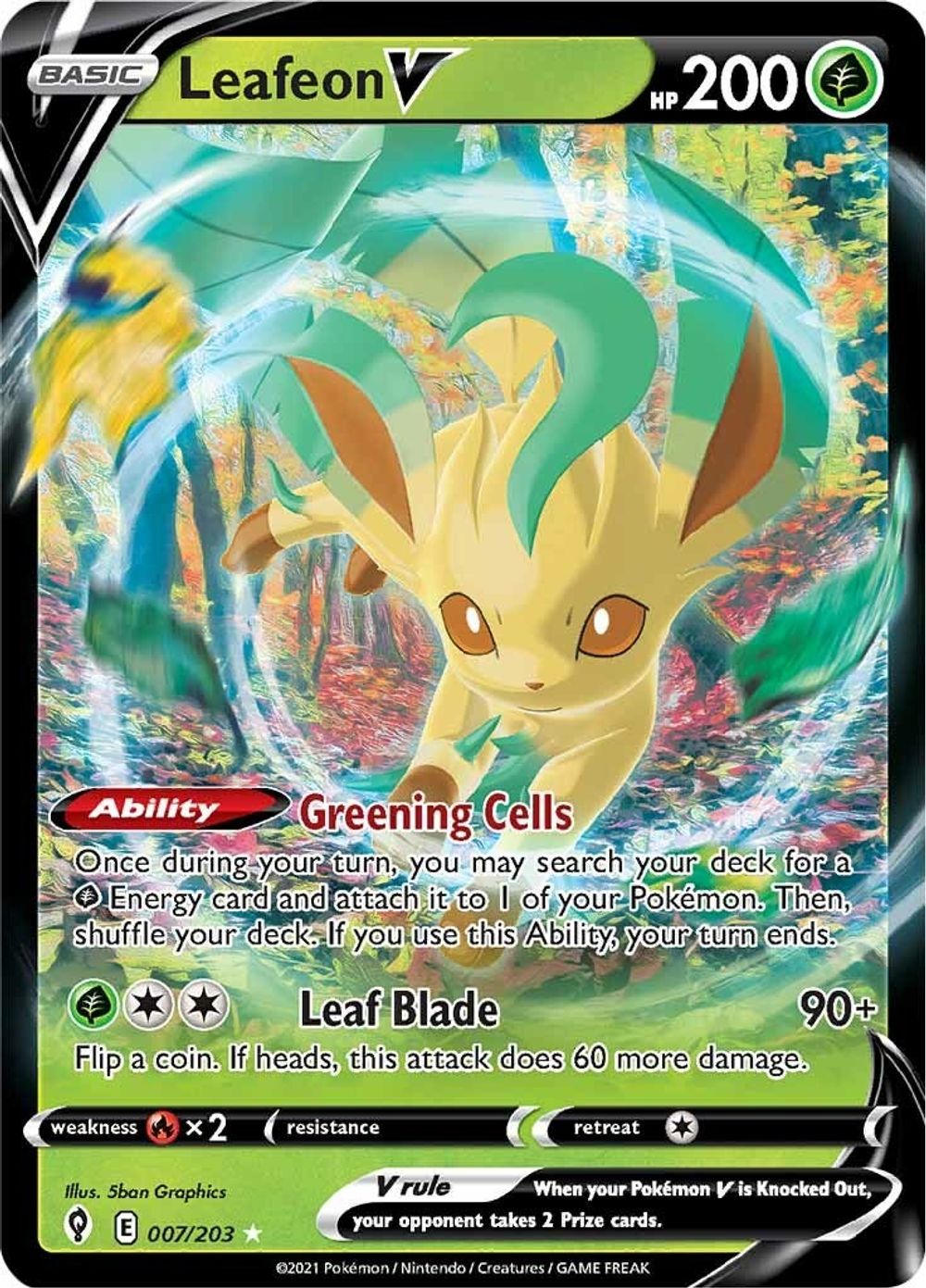 Leafeon V — SWSH07: Evolving Skies