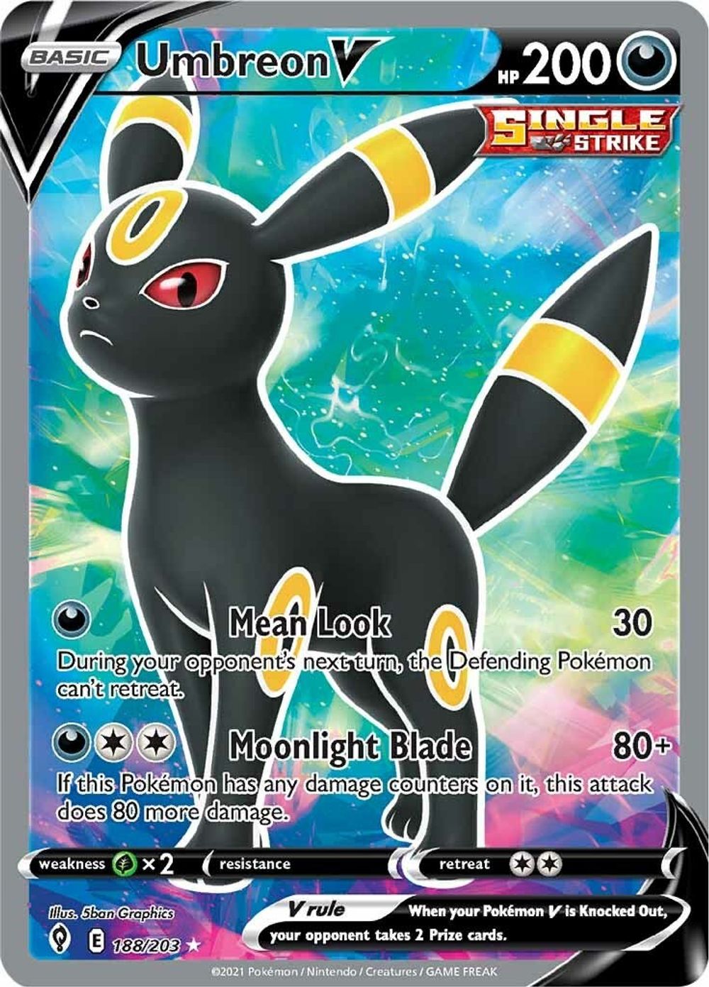 Umbreon V (Full Art) — SWSH07: Evolving Skies
