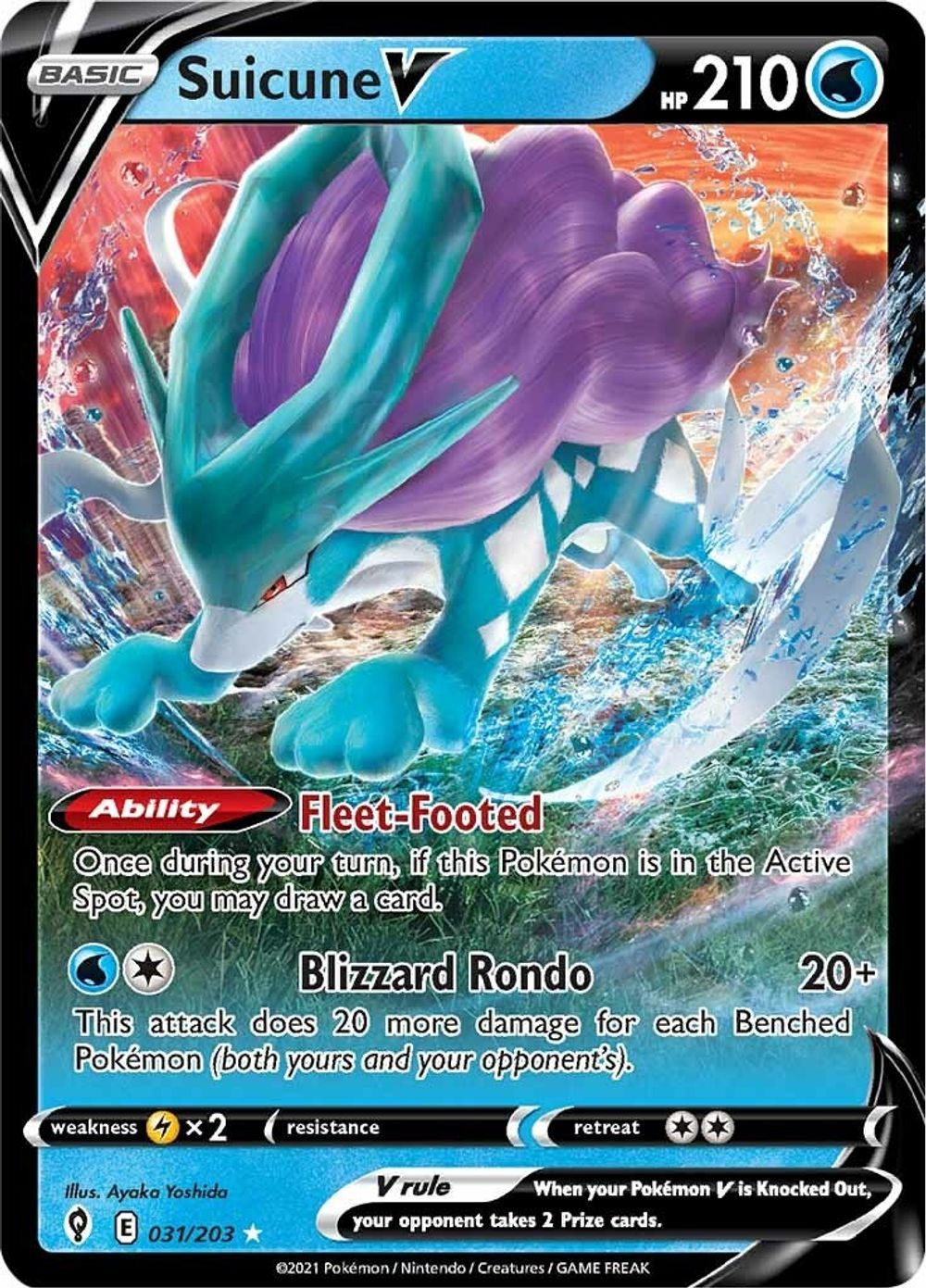 Suicune V — SWSH07: Evolving Skies