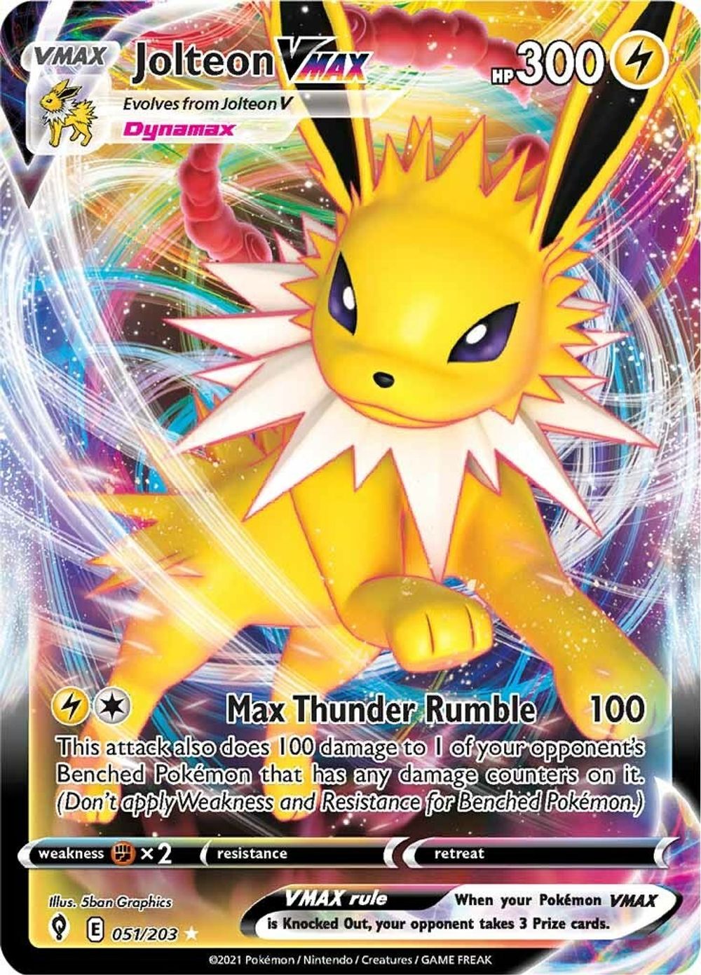 Jolteon VMAX — SWSH07: Evolving Skies