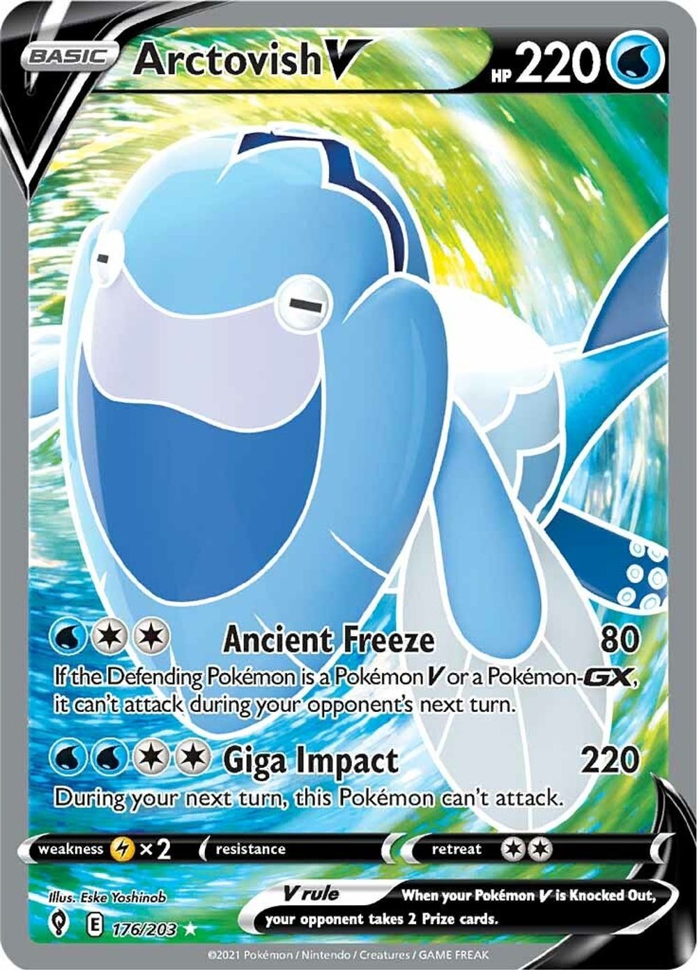 Arctovish V (Full Art) — SWSH07: Evolving Skies