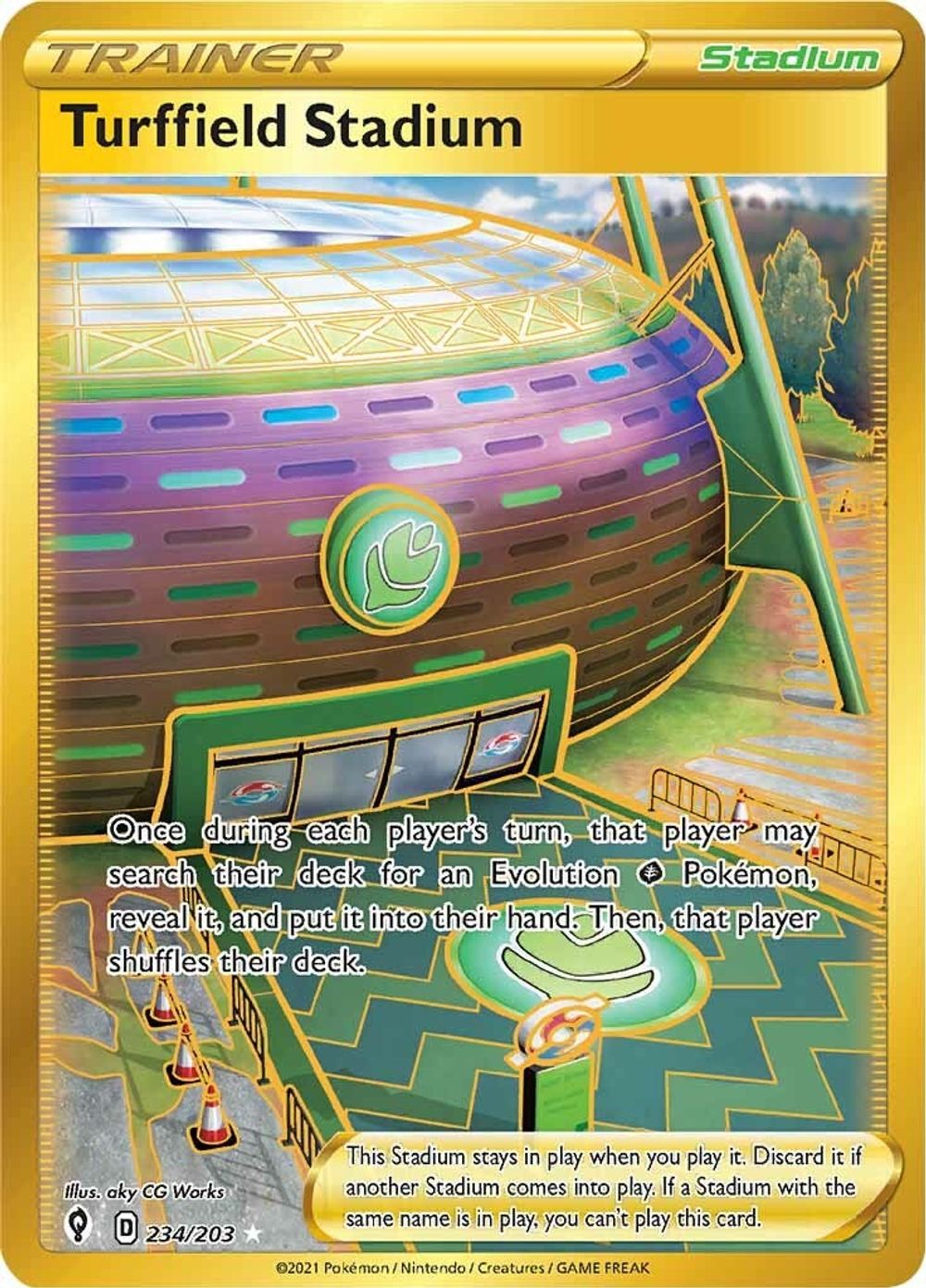 Turffield Stadium (Secret) — SWSH07: Evolving Skies