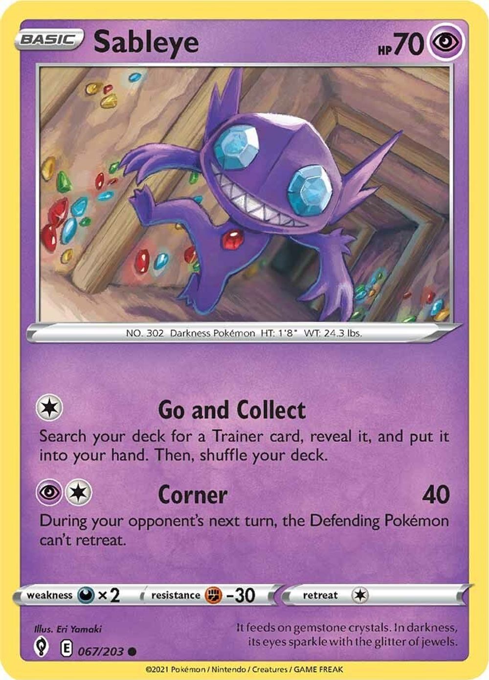 Sableye — SWSH07: Evolving Skies