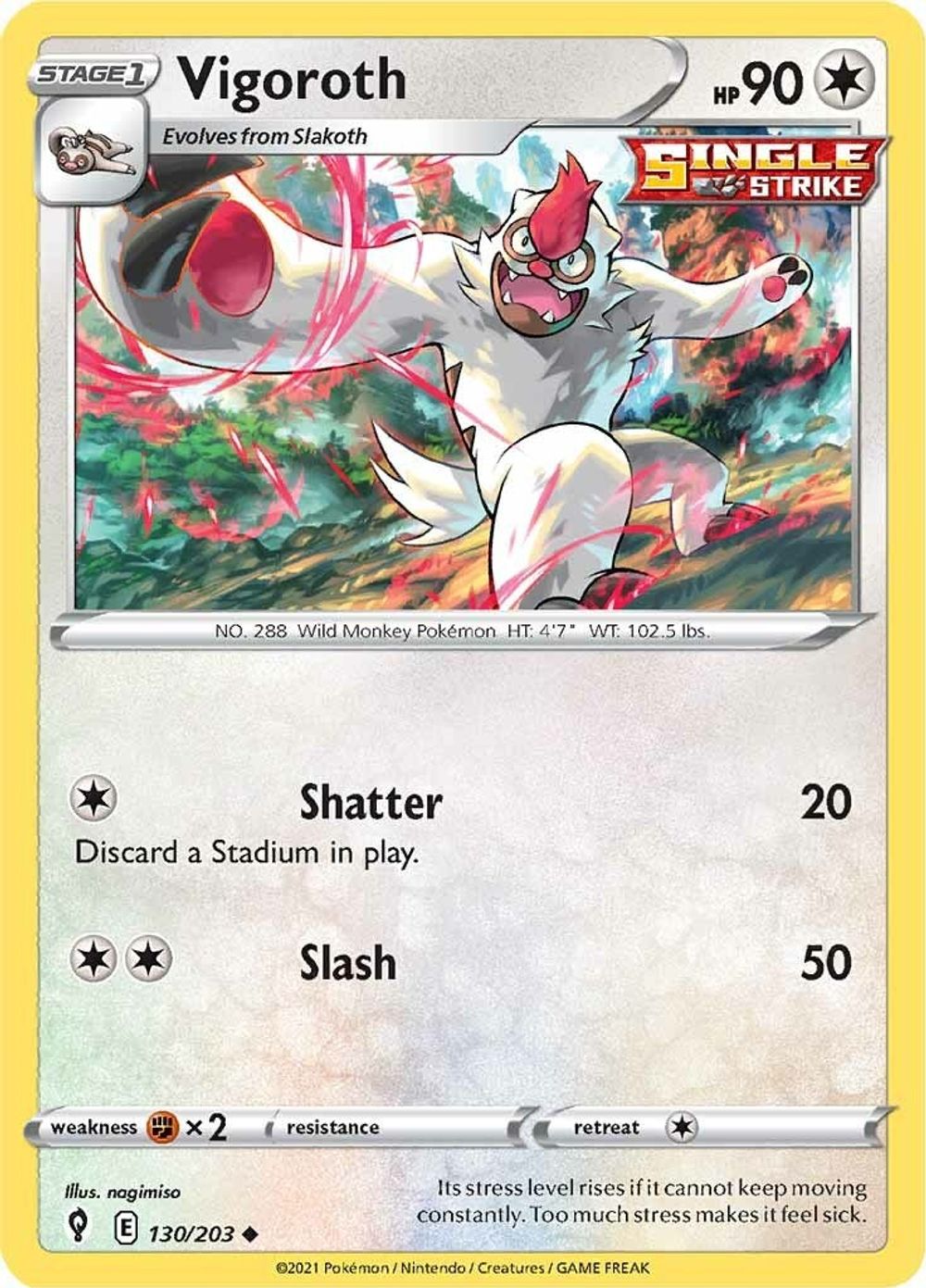 Vigoroth — SWSH07: Evolving Skies