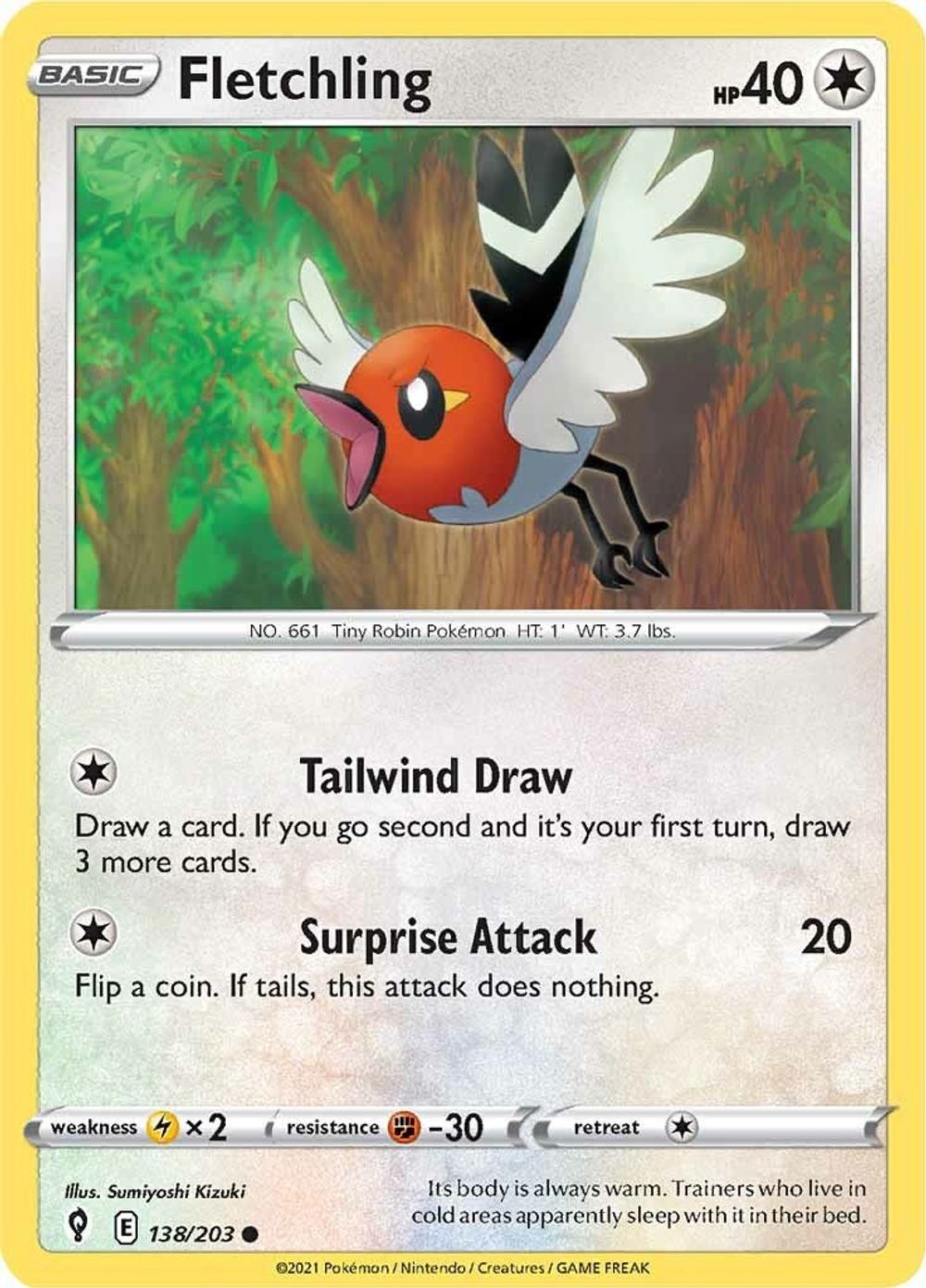 Fletchling — SWSH07: Evolving Skies