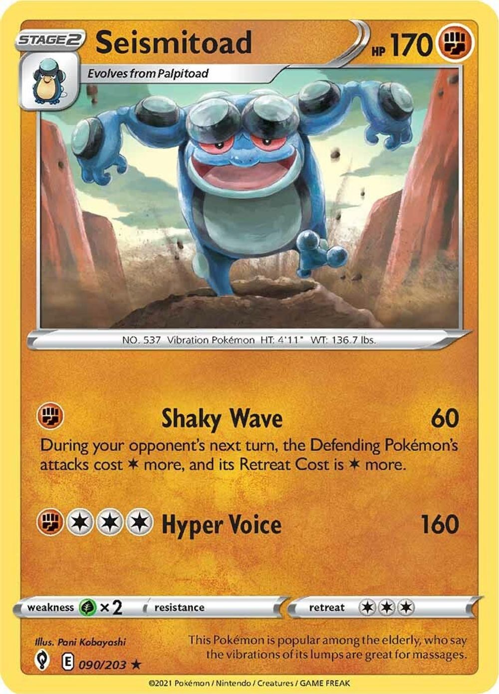 Seismitoad — SWSH07: Evolving Skies
