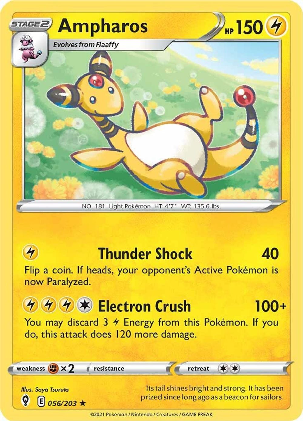 Ampharos — SWSH07: Evolving Skies