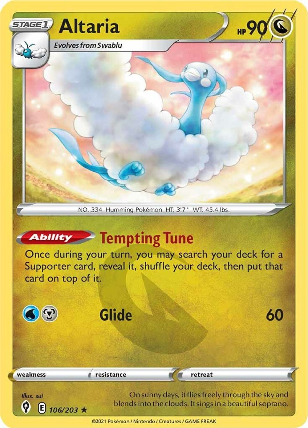 Altaria — SWSH07: Evolving Skies