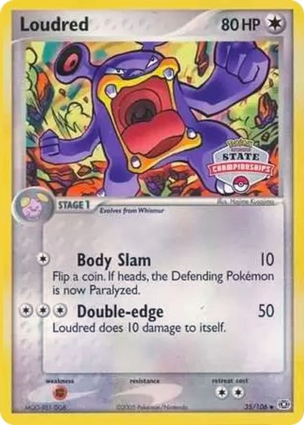 Loudred 35/106 (State Championships) — League & Championship Cards