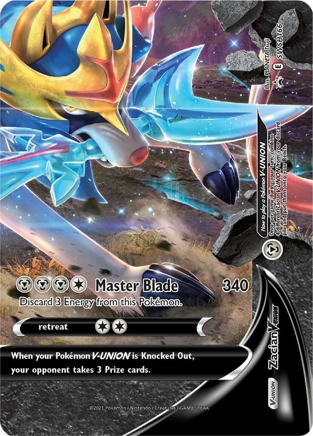 Zacian V-UNION - SWSH166 — SWSH: Sword & Shield Promo Cards