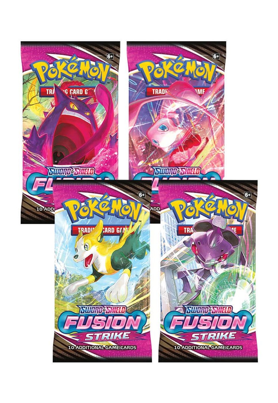 Fusion Strike Booster Pack Art Bundle [Set of 4] — SWSH08: Fusion Strike