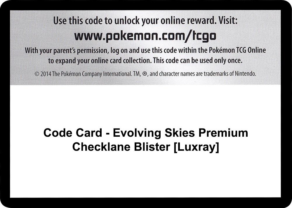 Code Card - Evolving Skies Premium Checklane Blister [Luxray] — SWSH07: Evolving Skies