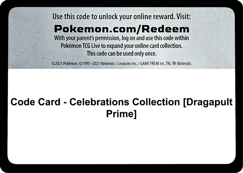 Code Card - Celebrations Collection [Dragapult Prime] — Celebrations
