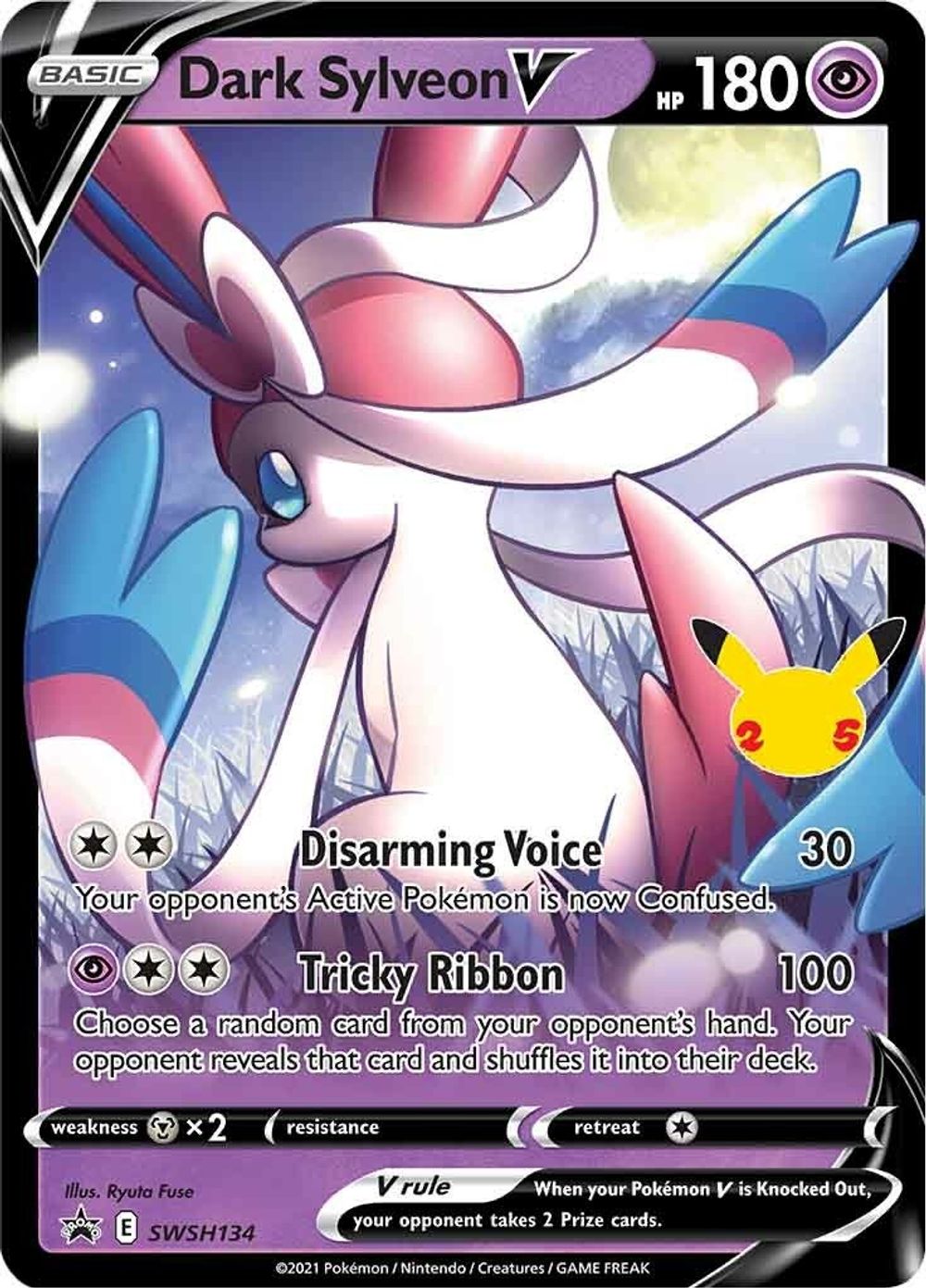 Dark Sylveon V - SWSH134 — SWSH: Sword & Shield Promo Cards