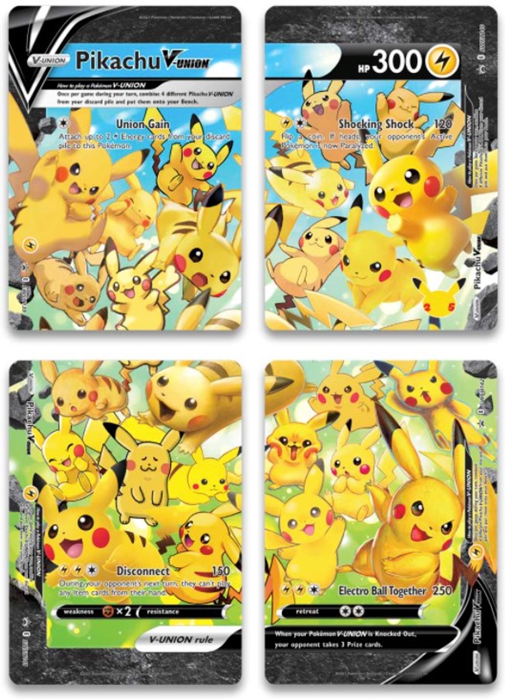 Pikachu V-Union [Set of 4] — SWSH: Sword & Shield Promo Cards
