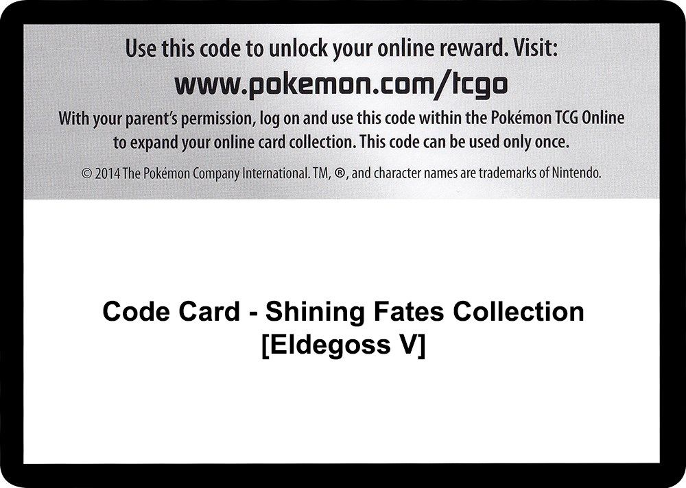 Code Card - Shining Fates Collection [Eldegoss V] — Shining Fates
