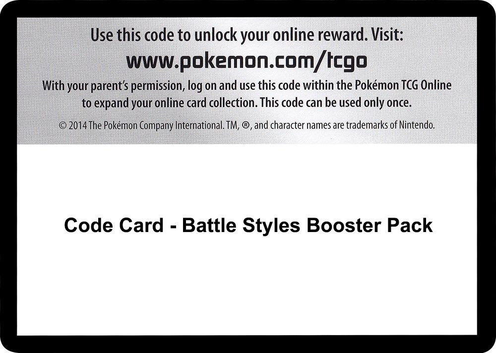 Code Card - Battle Styles Booster Pack — SWSH05: Battle Styles
