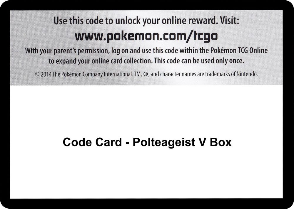 Code Card - Polteageist V Box — SWSH02: Rebel Clash