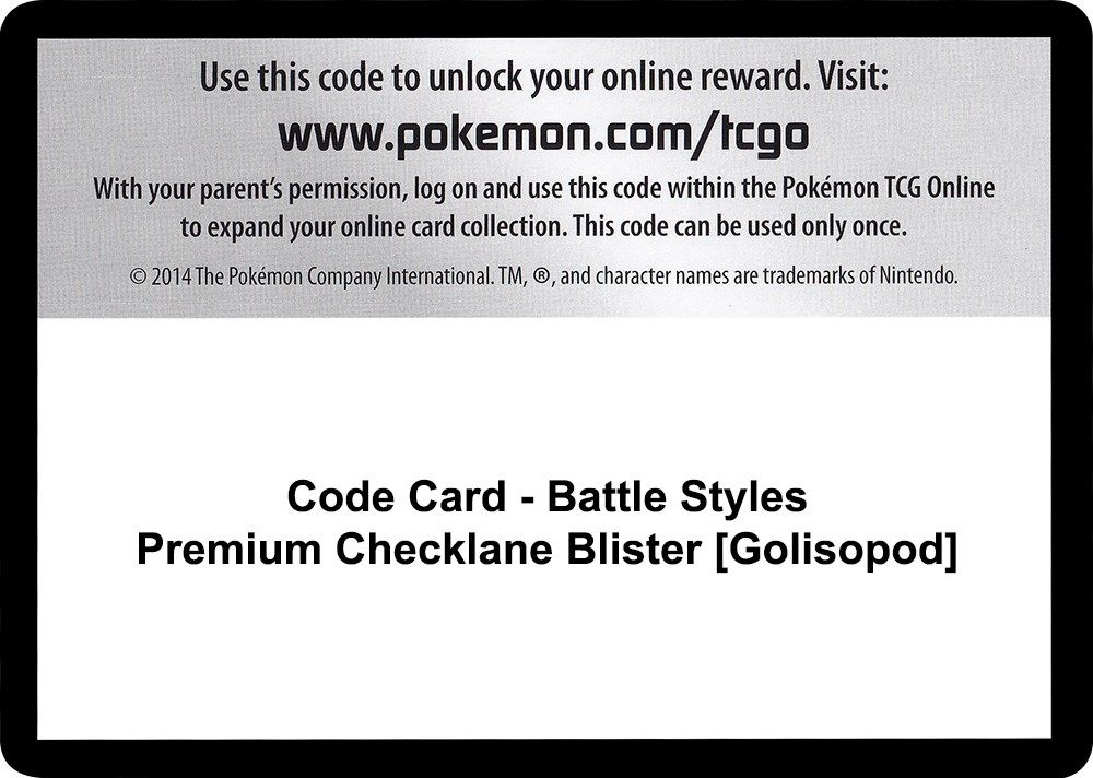 Code Card - Battle Styles Premium Checklane Blister [Golisopod] — SWSH05: Battle Styles