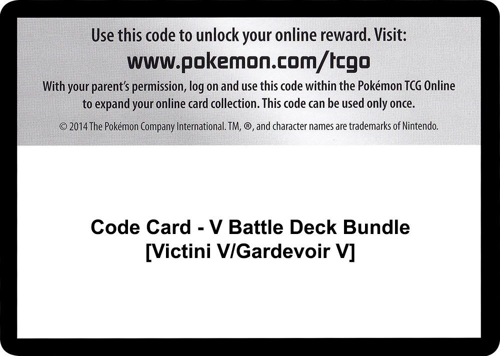 Code Card - V Battle Deck Bundle [Victini V/Gardevoir V] — Miscellaneous Cards & Products