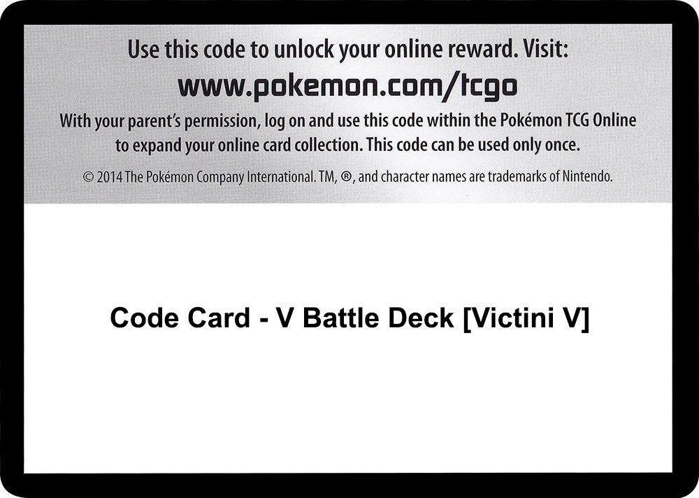 Code Card - V Battle Deck [Victini V] — Miscellaneous Cards & Products