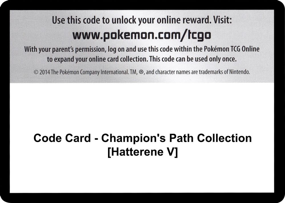 Code Card - Champion's Path Collection [Hatterene V] — Champion's Path