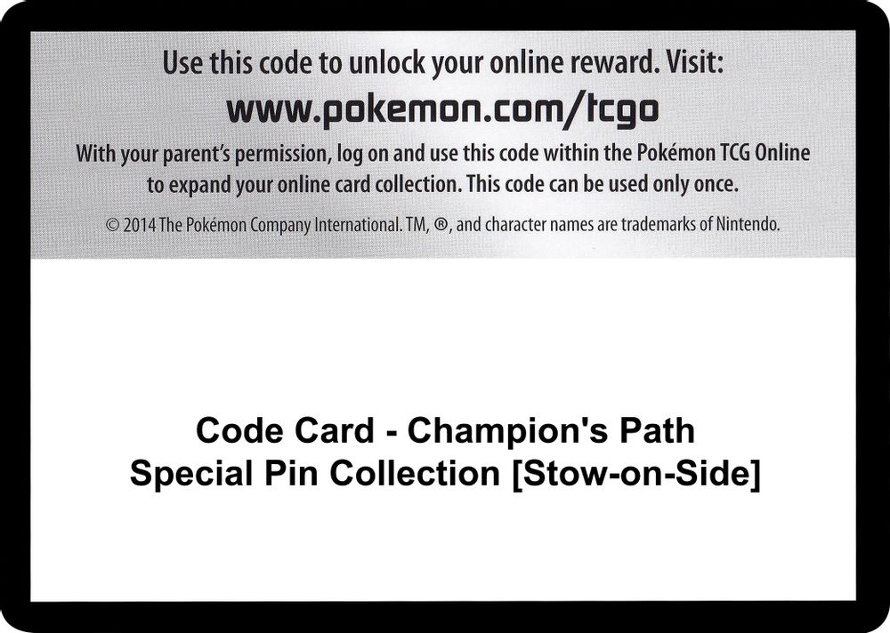 Code Card - Champion's Path Special Pin Collection [Stow-on-Side] — Champion's Path