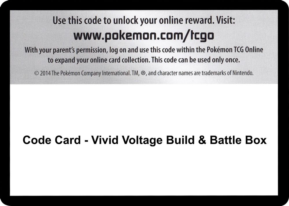 Code Card - Vivid Voltage Build & Battle Box — SWSH04: Vivid Voltage