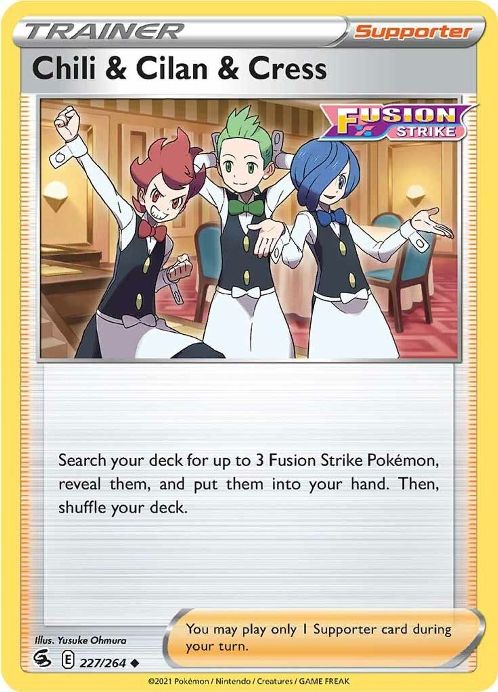 Chili & Cilan & Cress — SWSH08: Fusion Strike