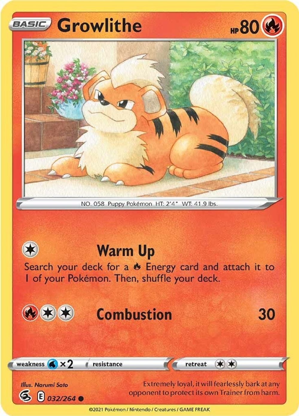 Growlithe — SWSH08: Fusion Strike