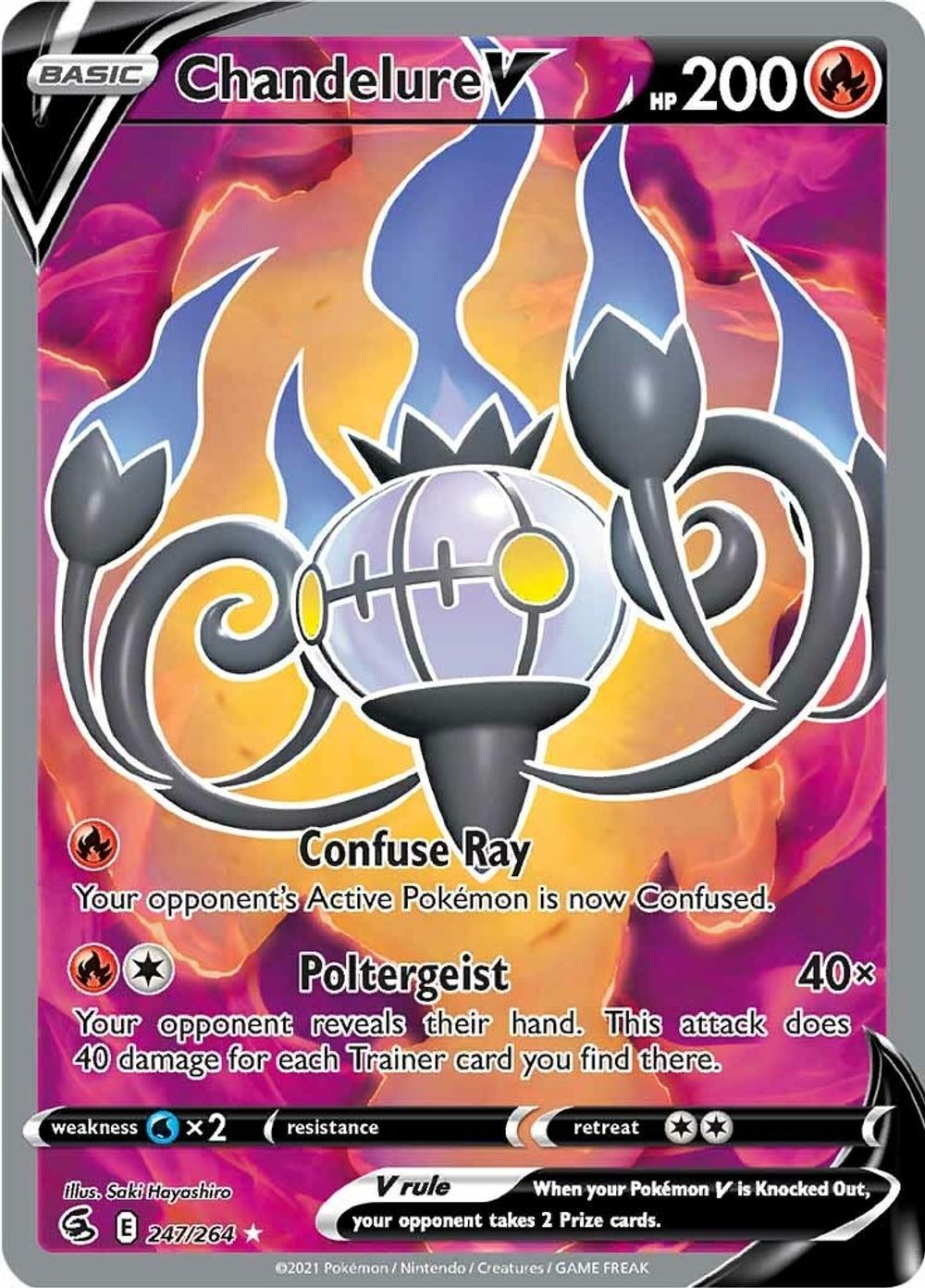 Chandelure V (Full Art) — SWSH08: Fusion Strike